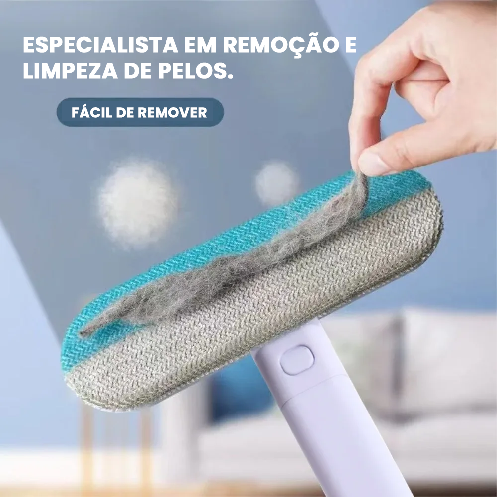 Escova Removedora de Pelos que Limpa Rápido sem Esforço