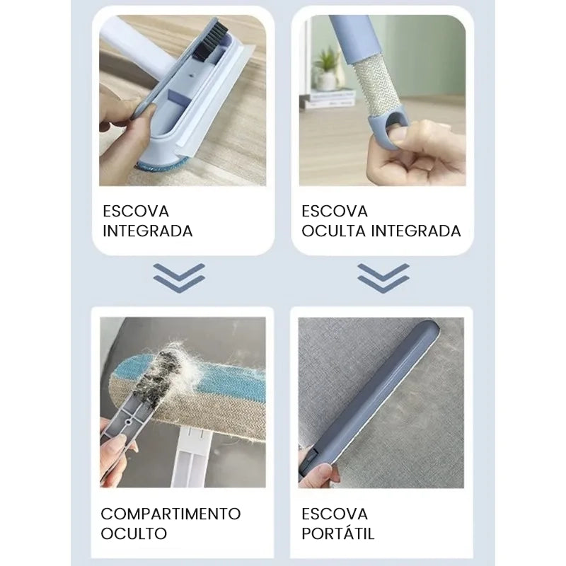 Escova Removedora de Pelos que Limpa Rápido sem Esforço