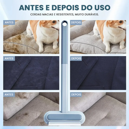 Escova Removedora de Pelos que Limpa Rápido sem Esforço