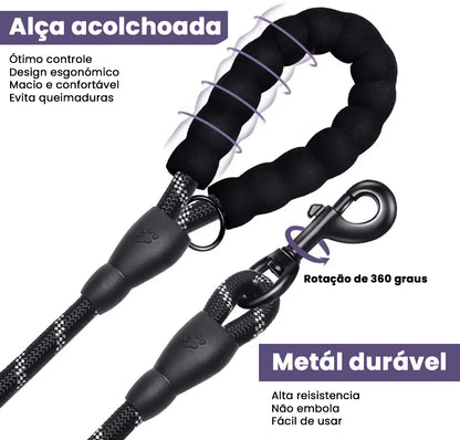 Guia Premium Resistente para Cães de Pequeno a Grande Porte