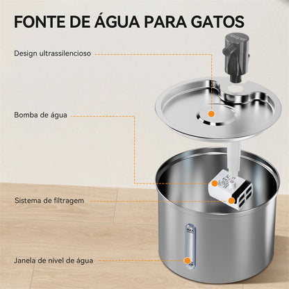 Bebedouro Inteligente 3L que Mantém Seu Pet Hidratado