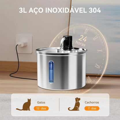 Bebedouro Inteligente 3L que Mantém Seu Pet Hidratado