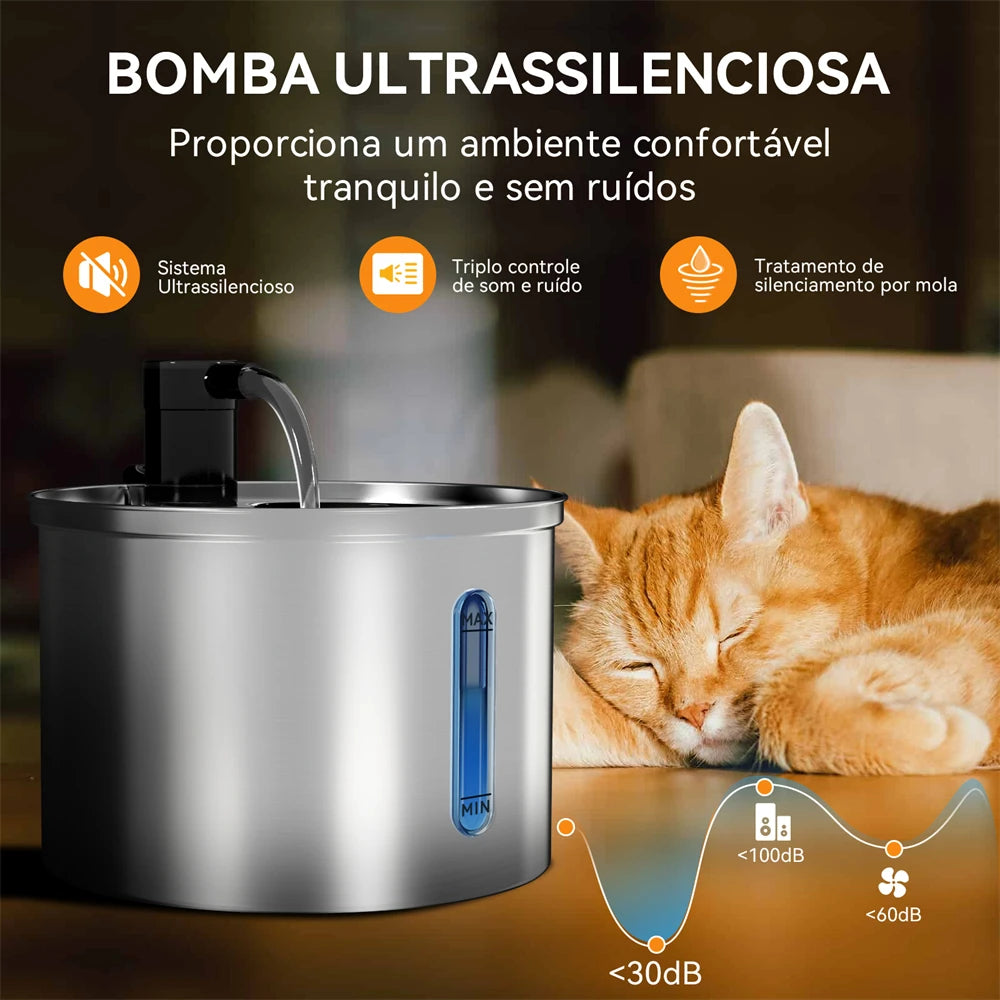 Bebedouro Inteligente 3L que Mantém Seu Pet Hidratado