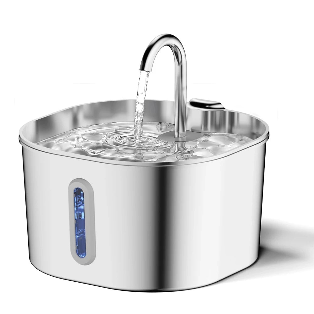 Fonte Automática 2,2L em Aço Inox que Mantém Água Sempre Fresca